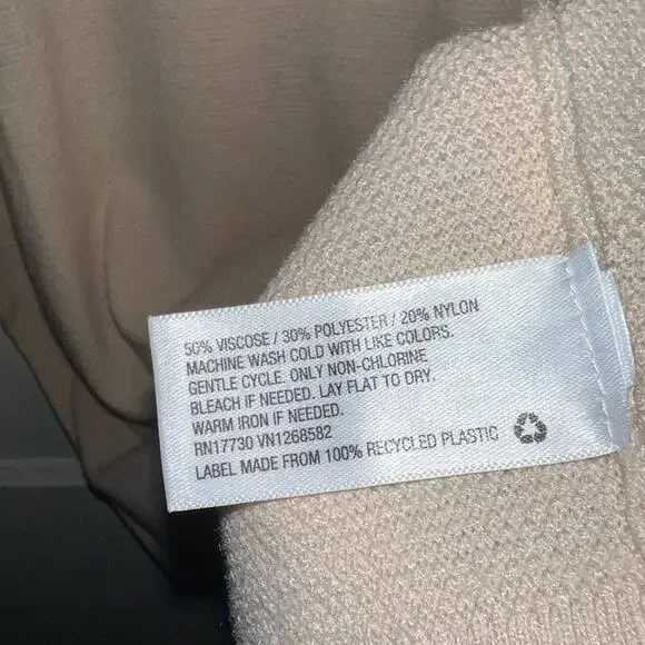 New Ava & Viv pullover knit drawstring sweater cream size 1X - Picture 3 of 5